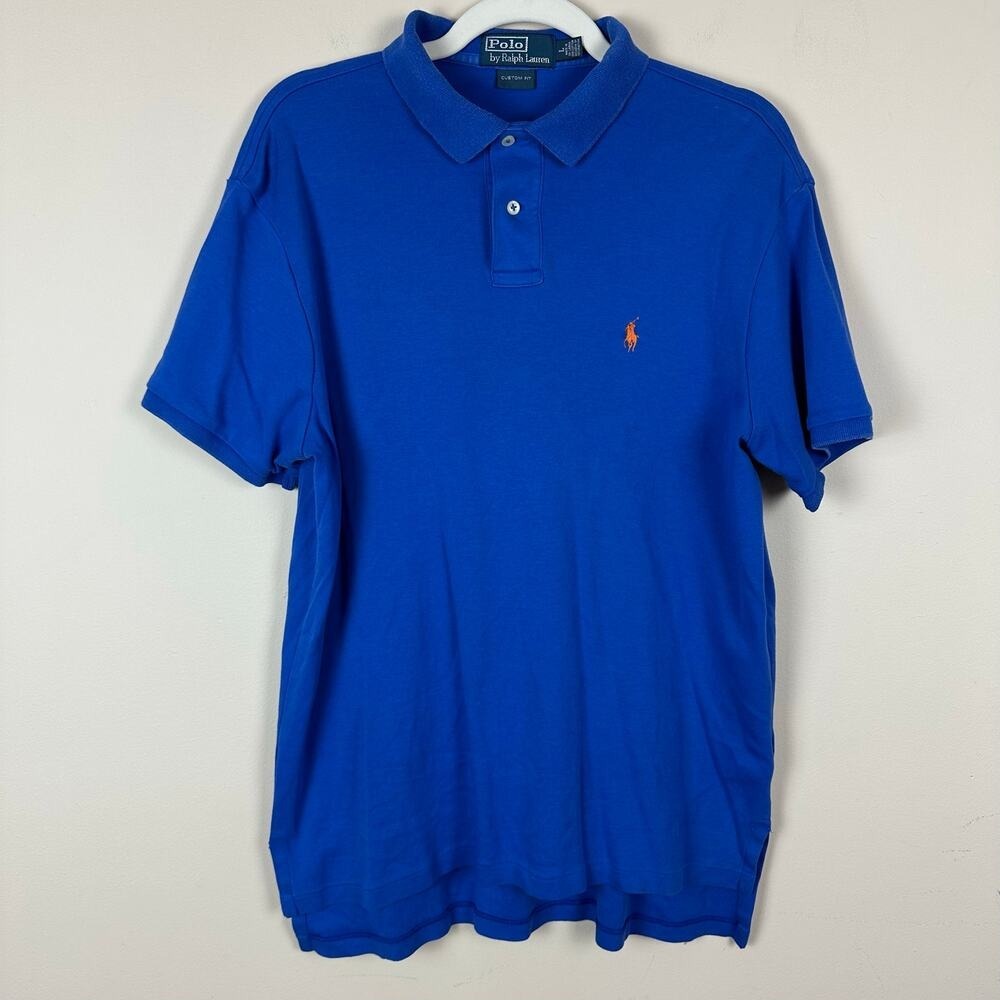 Polo Ralph Lauren Mens Custom Fit Polo Shirt Size L Preppy Pony Dark Academia